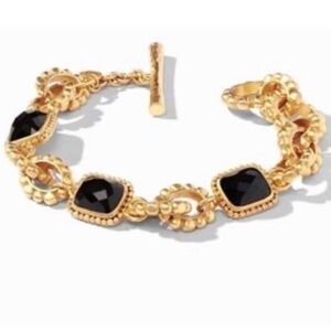 nwot Julie Vos Gold Bracelet with Black Accents